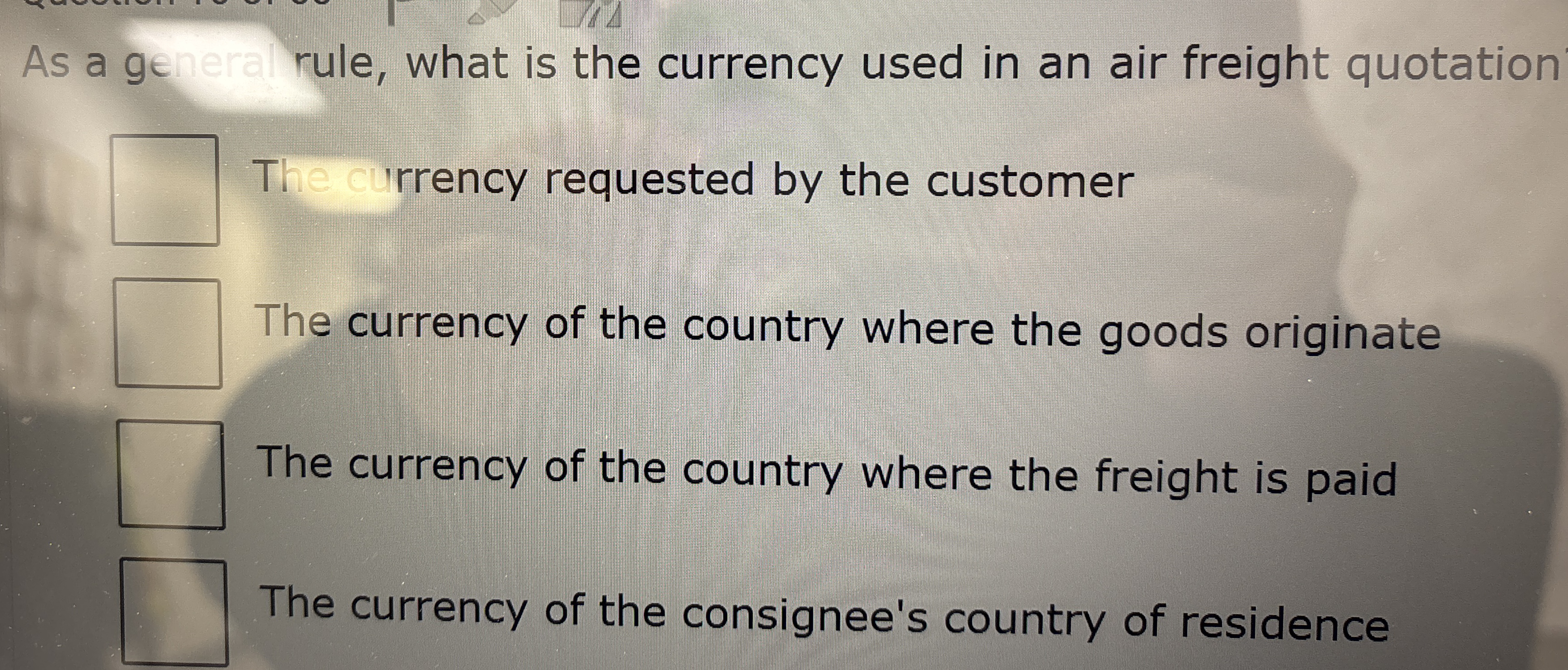 As a generarule, what is the currency used in an