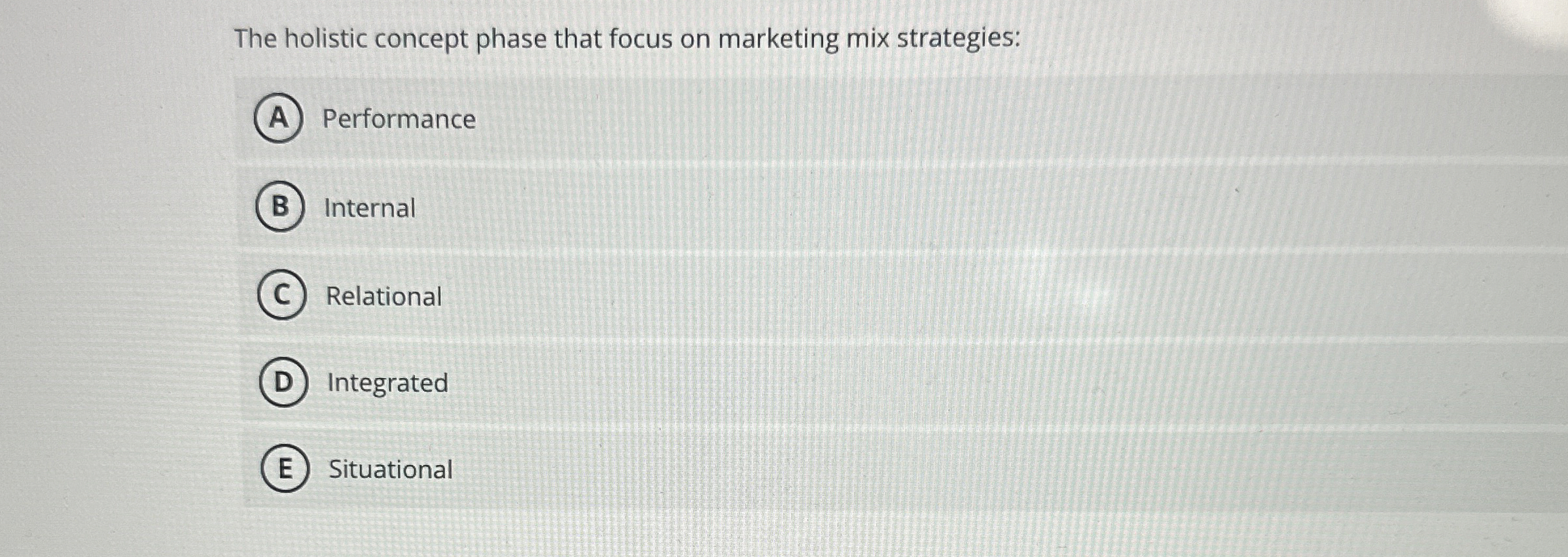 The holistic concept phase that focus on