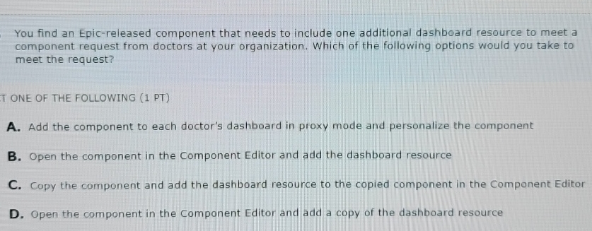 You find an Epic - released component that needs