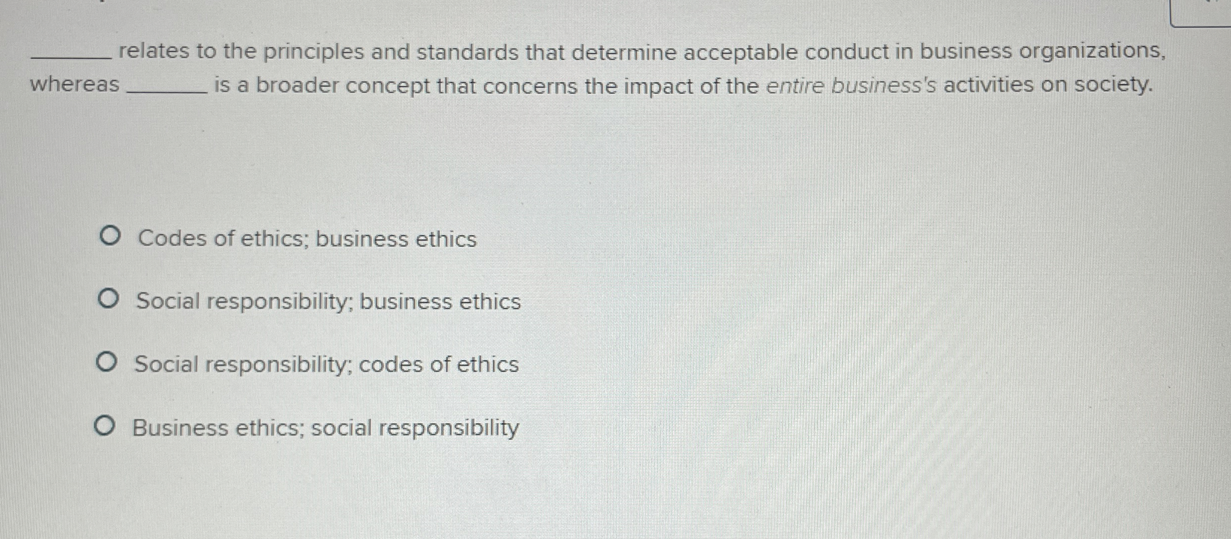 relates to the principles and standards that