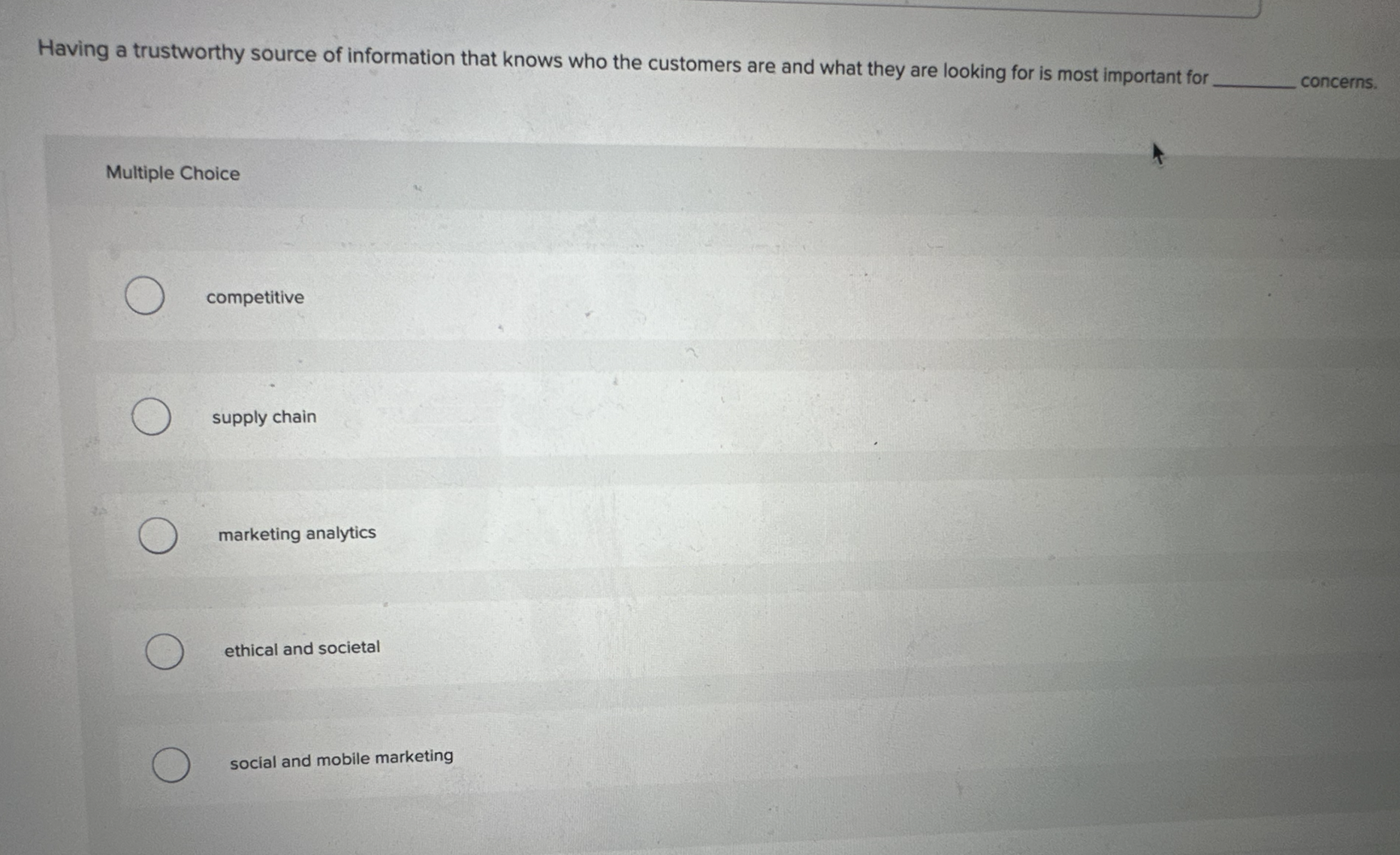 Having a trustworthy source of information that