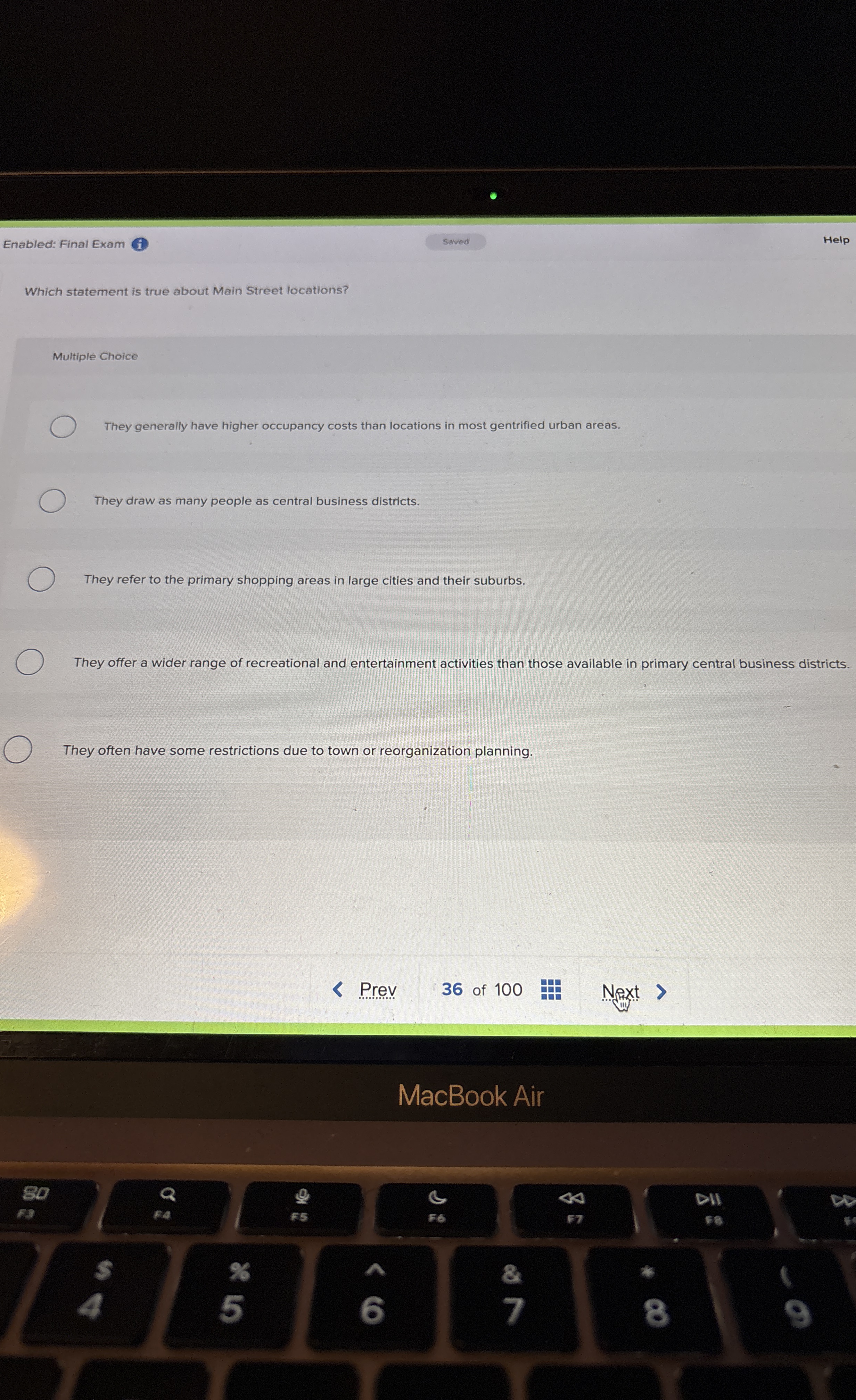 Enabled: Final Exam Help Which statement is true