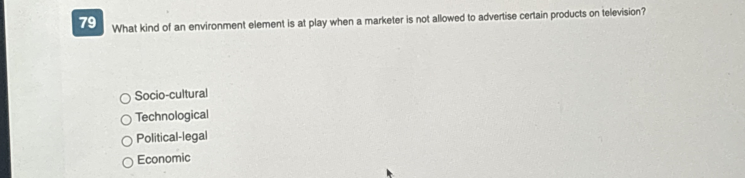 What kind of an environment element is at play