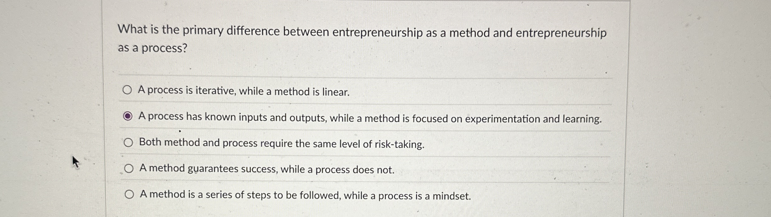 What is the primary difference between