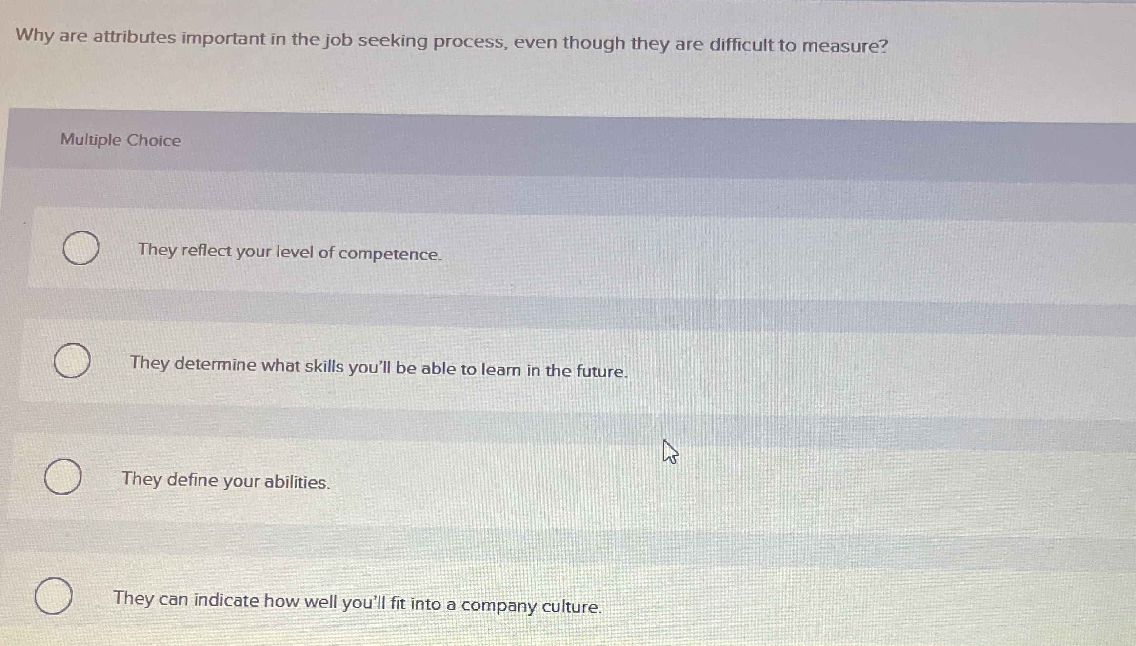 Why are attributes important in the job seeking