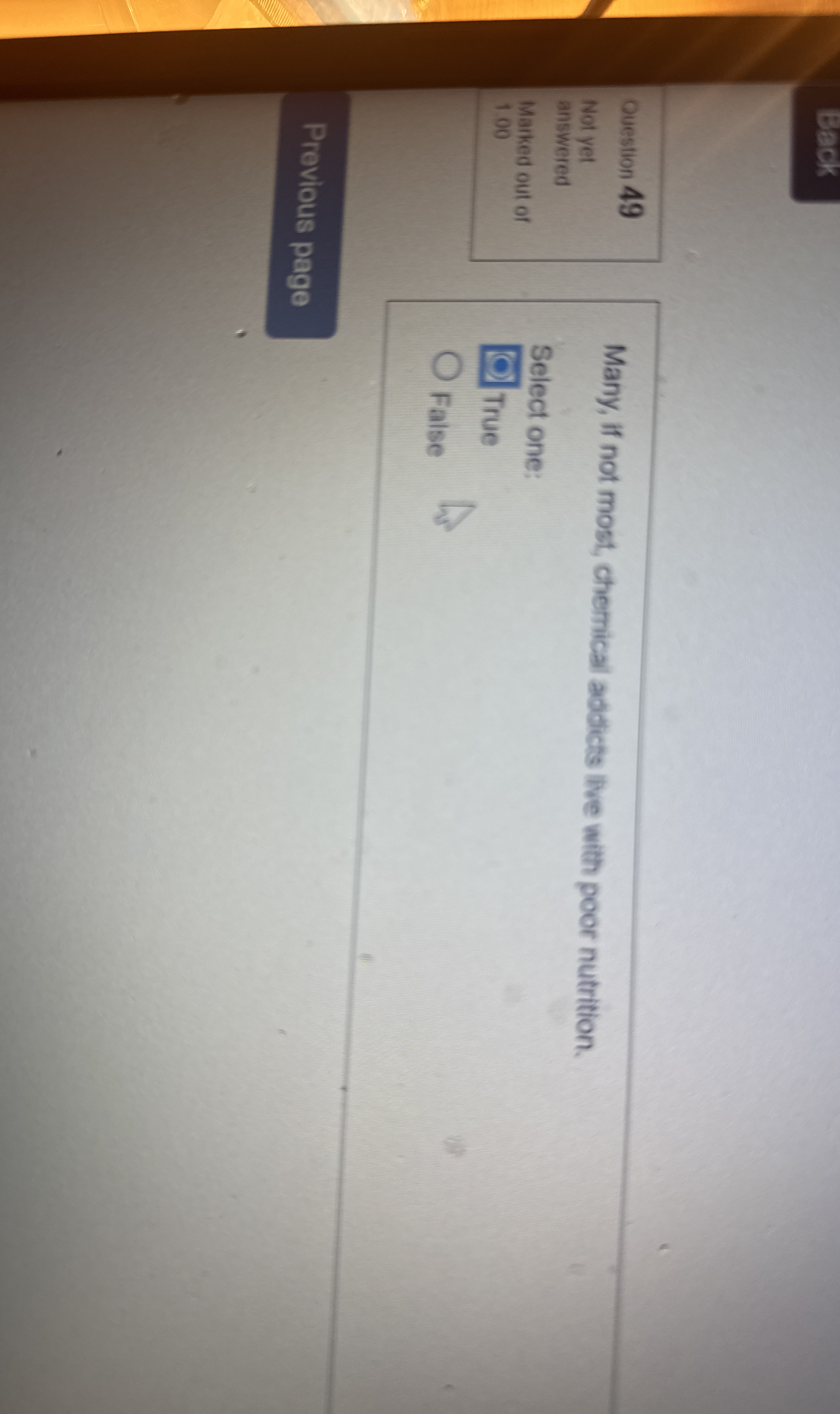 Ouestion 4 9 Not yet answered Marked out of 1 . 0