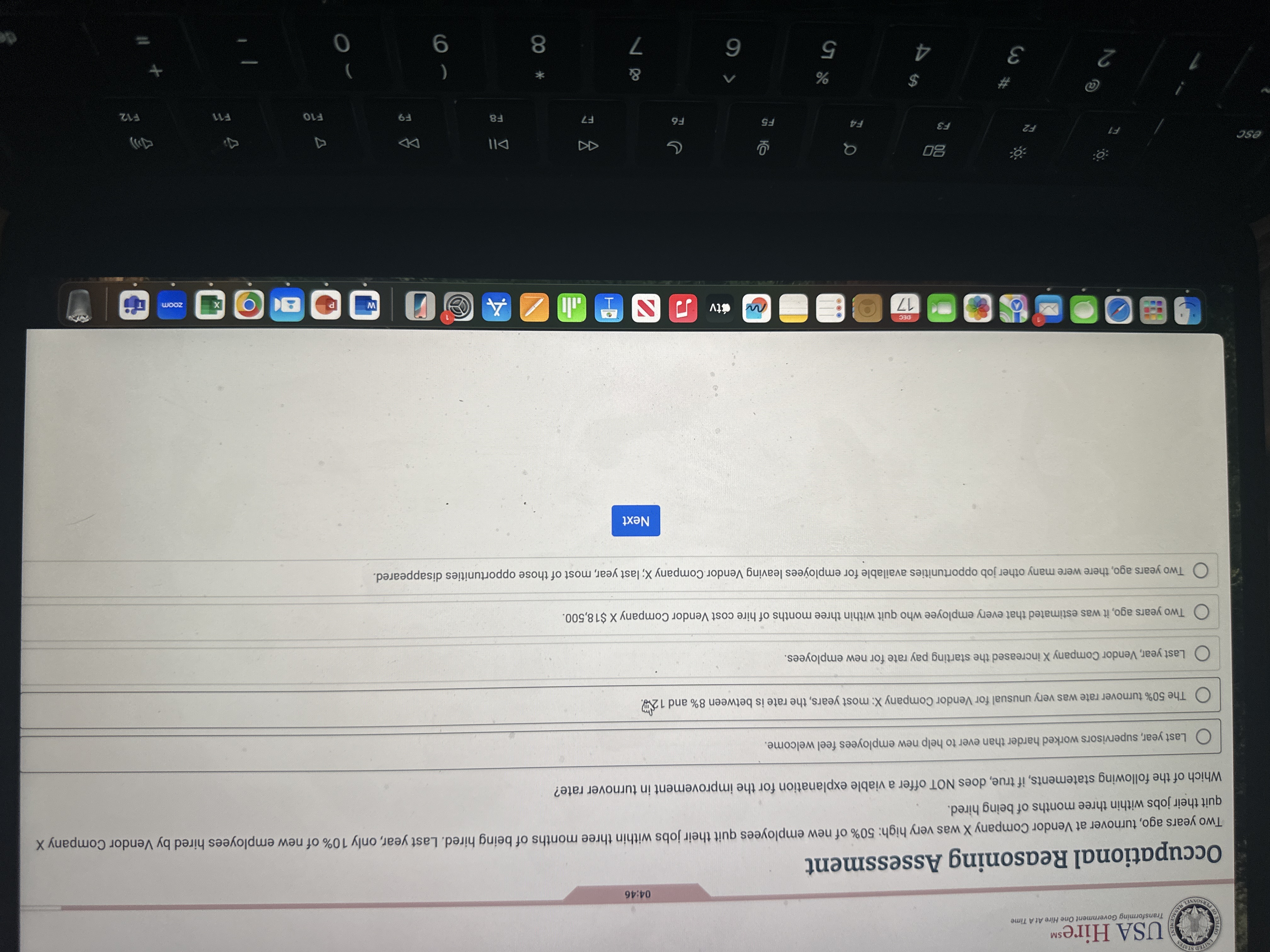 Occupational Reasoning Assessment Two years ago,