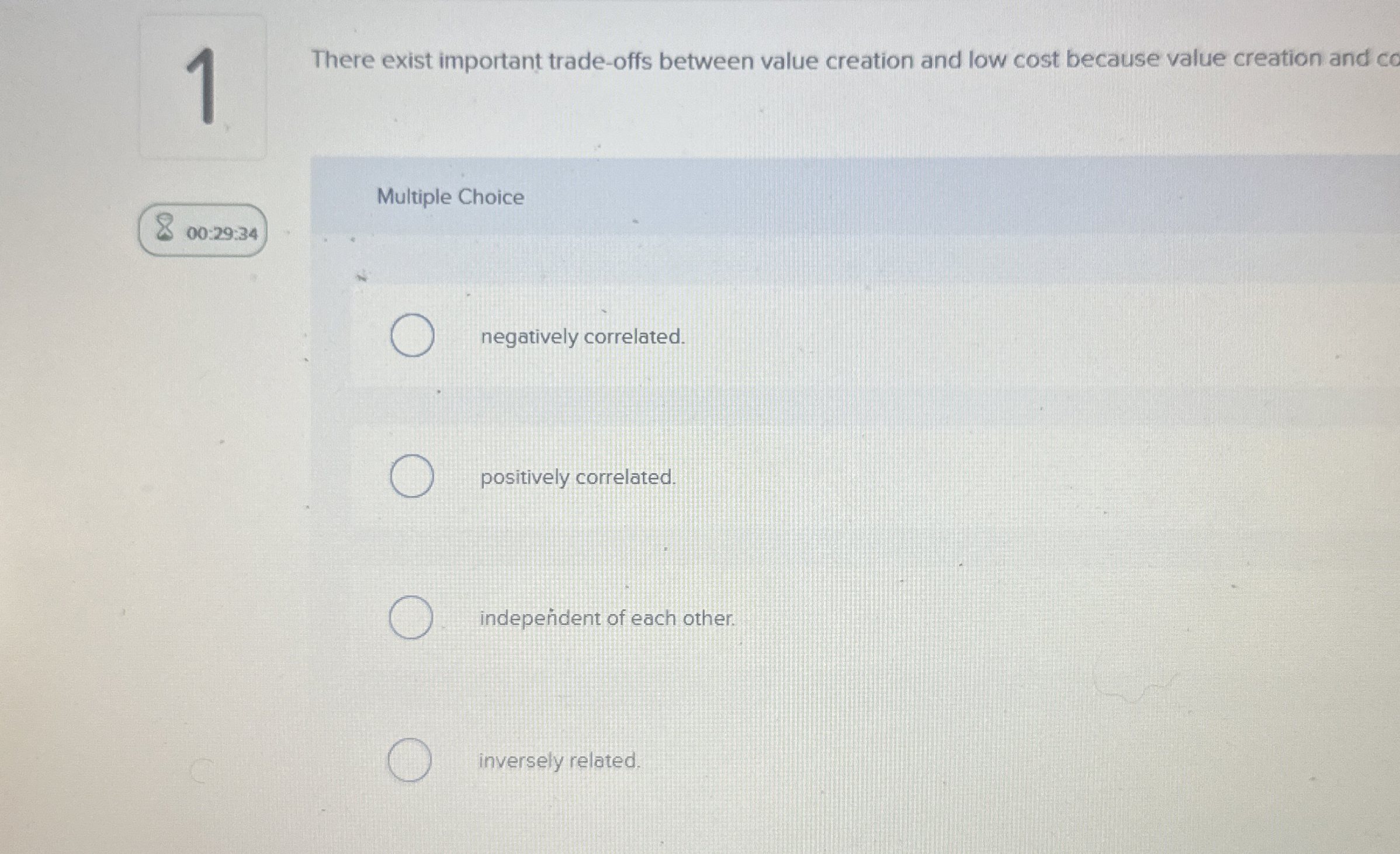 1 There exist important trade - offs between