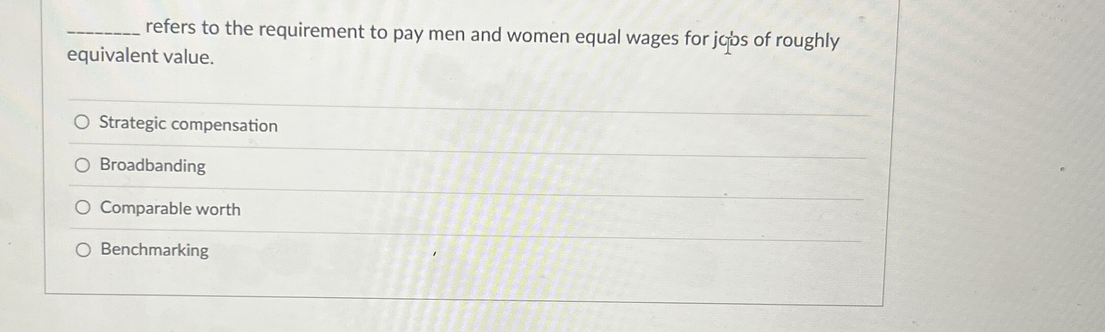 refers to the requirement to pay men and women
