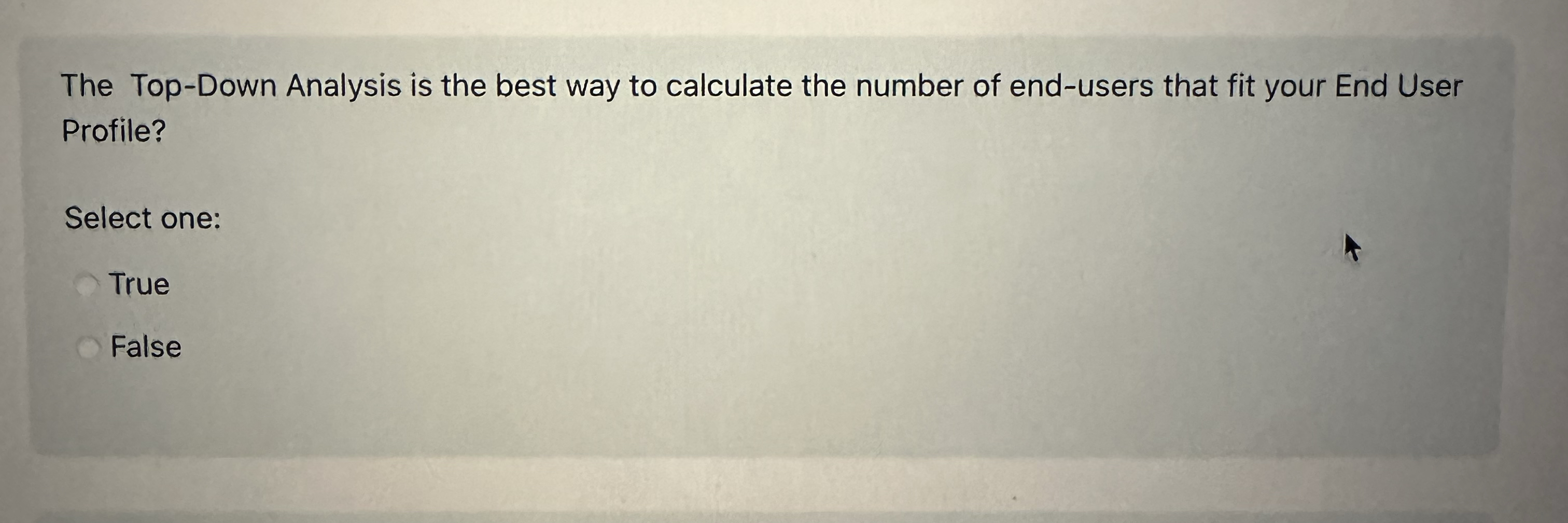 The Top - Down Analysis is the best way to
