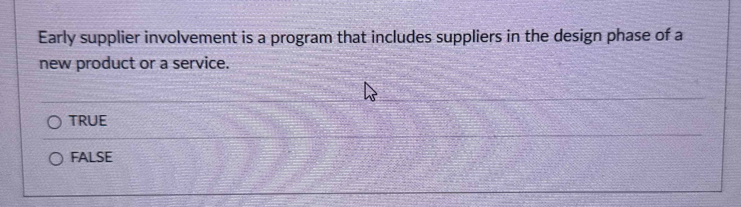 Early supplier involvement is a program that