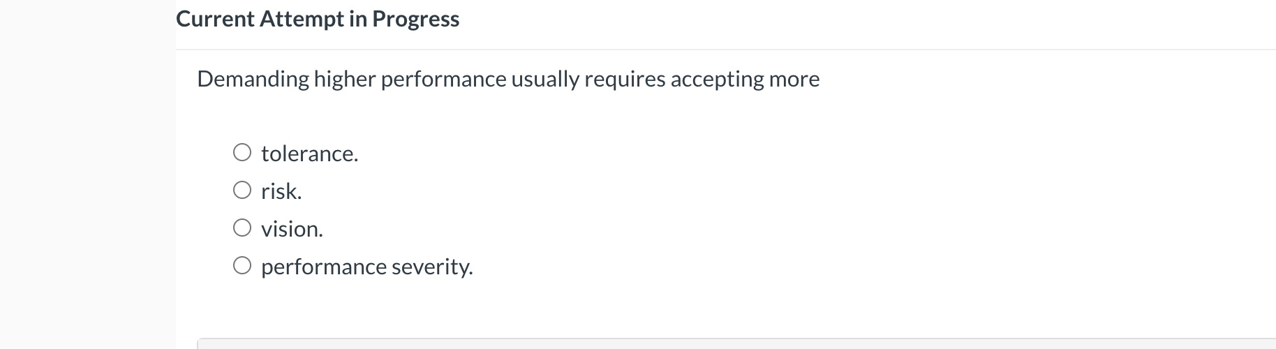 Current Attempt in Progress Demanding higher