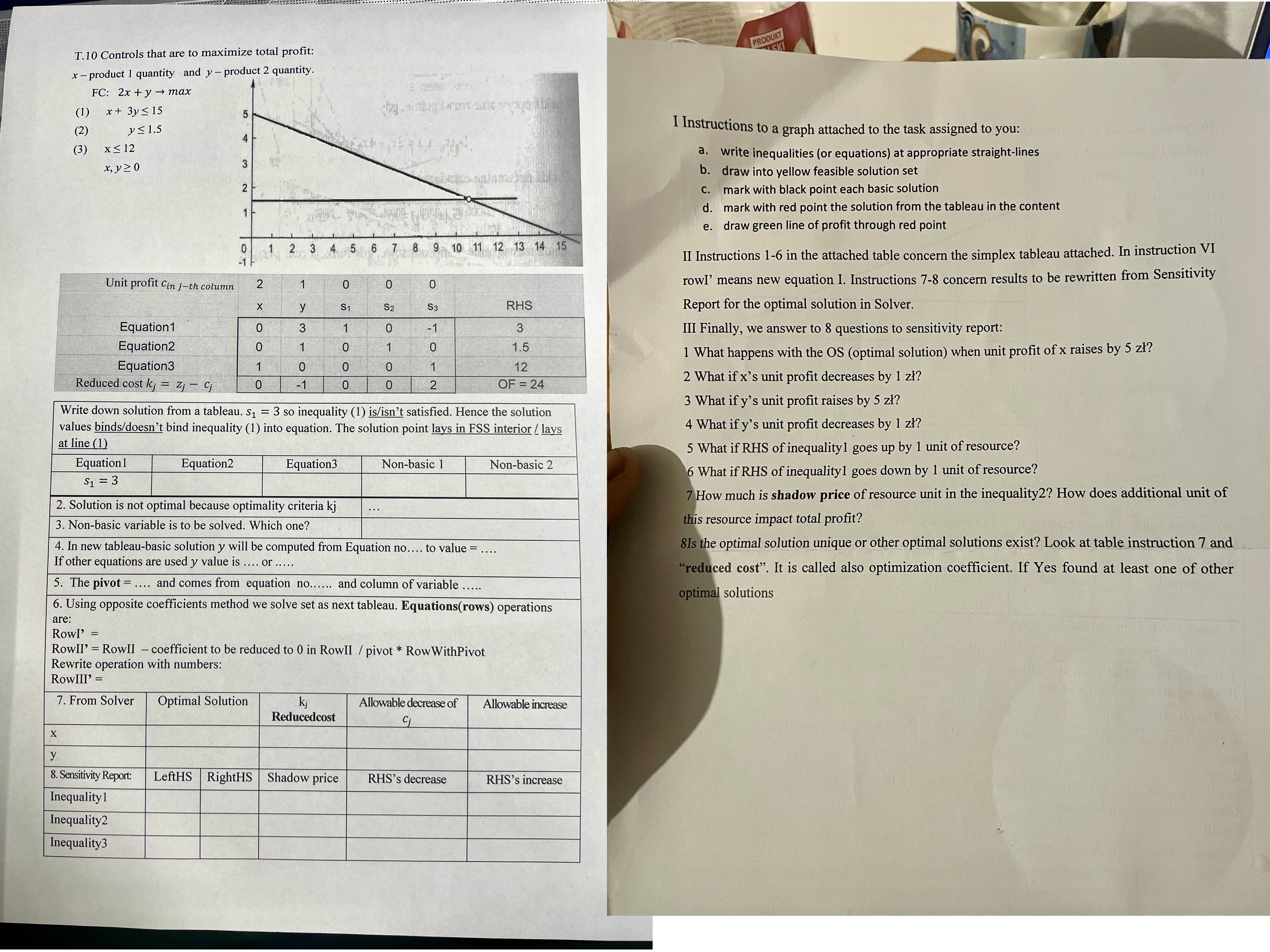 Use solver in excel for the sensitivityExcel for