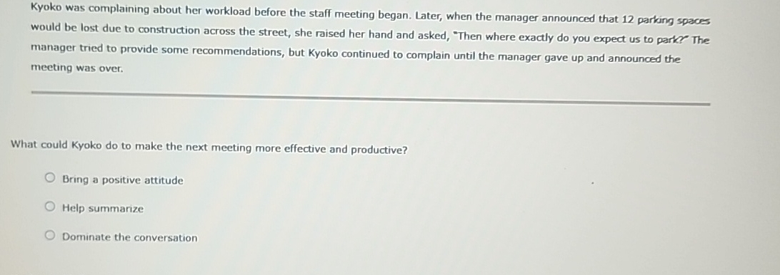Kyoko was complaining about her workload before