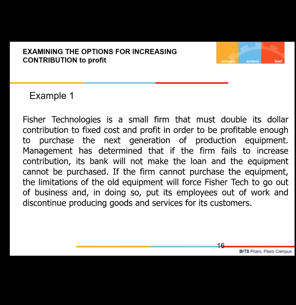 EXAMINING THE OPTIONS FOR INCREASING CONTRIBUTION