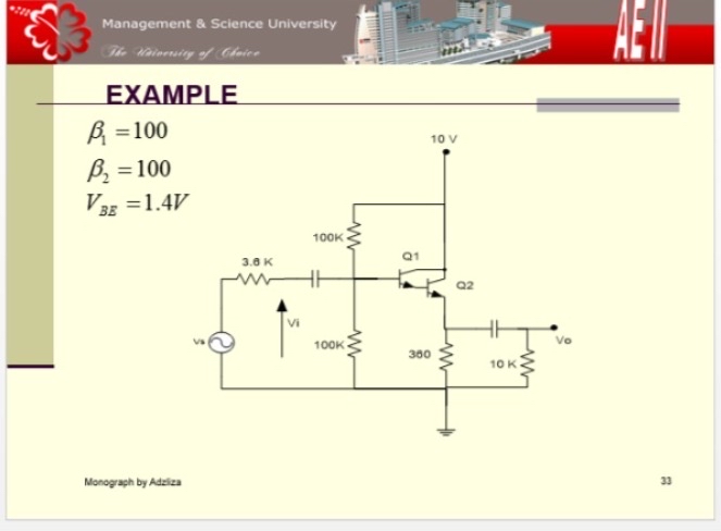 Management a Science University EXAMPLE 1 = 1 0 0