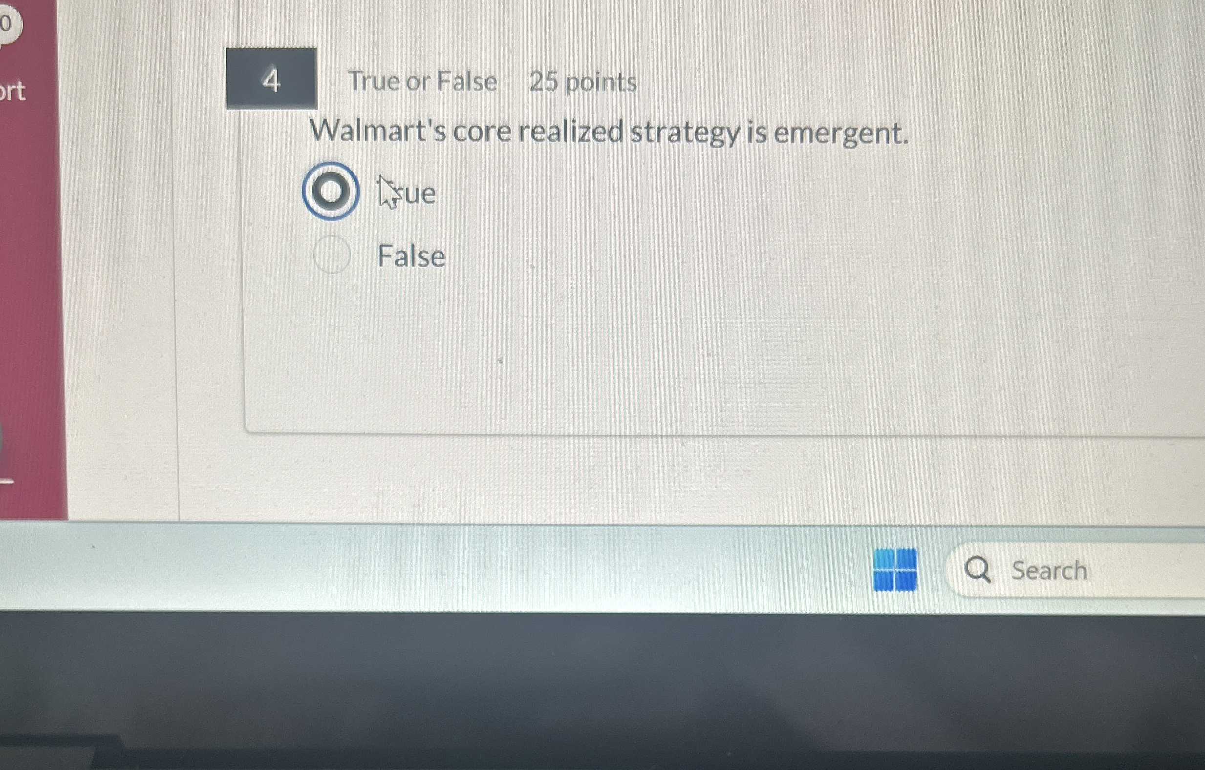 4 True or False 2 5 points Walmart's core