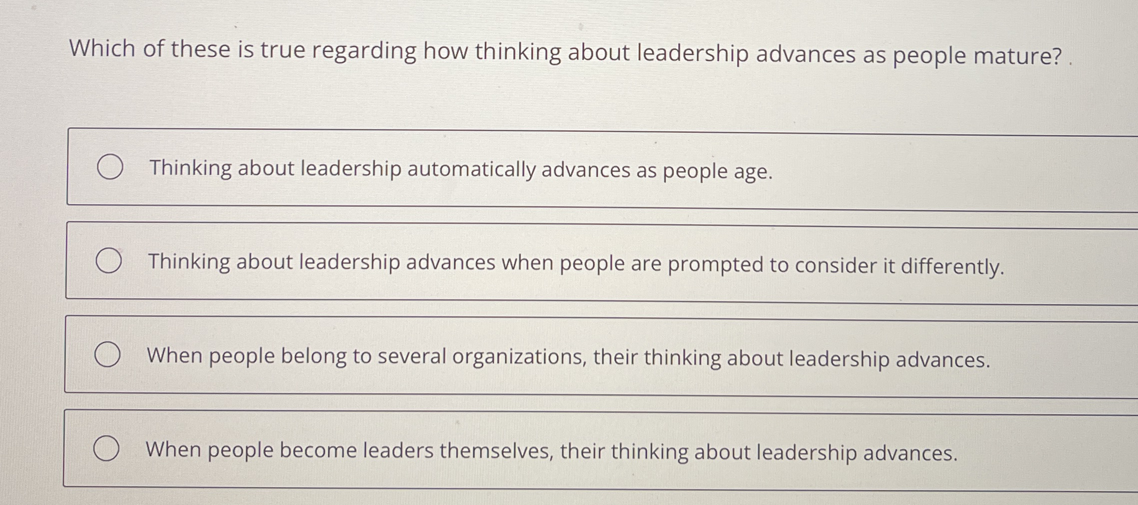 Which of these is true regarding how thinking