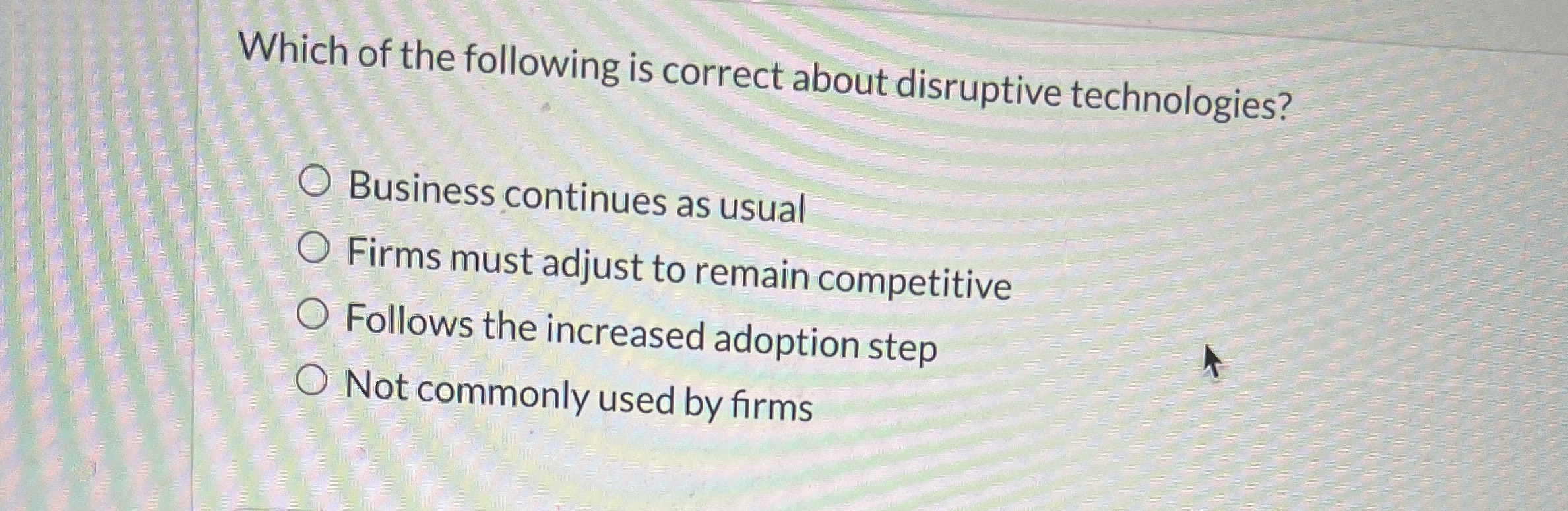 Which of the following is correct about