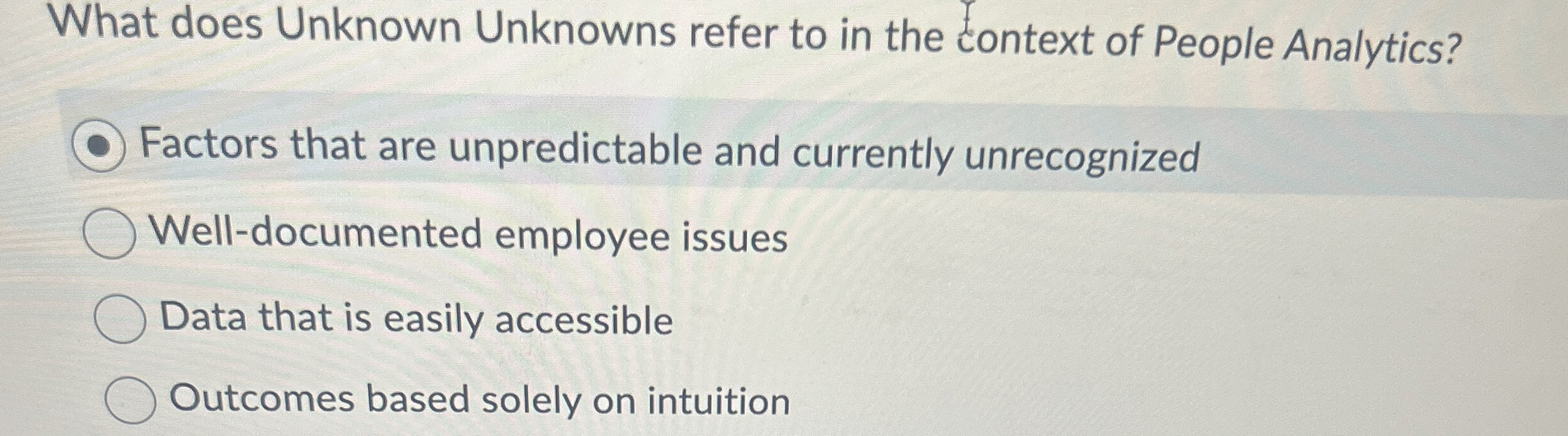 What does Unknown Unknowns refer to in the