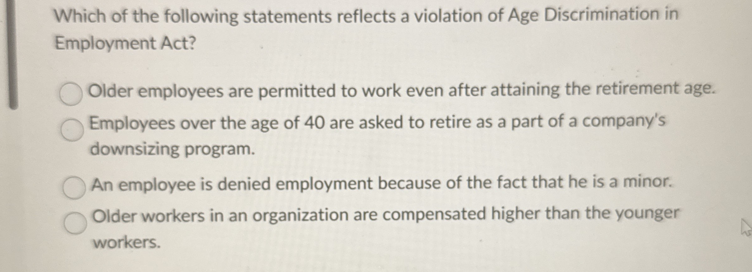 Which of the following statements reflects a