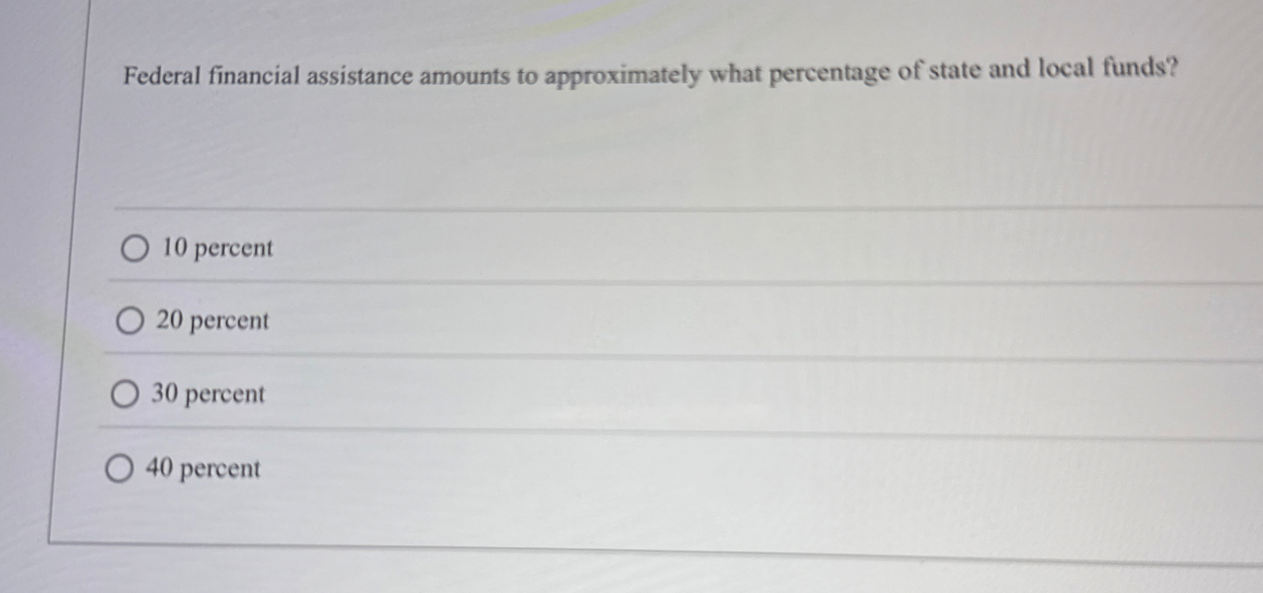 Federal financial assistance amounts to
