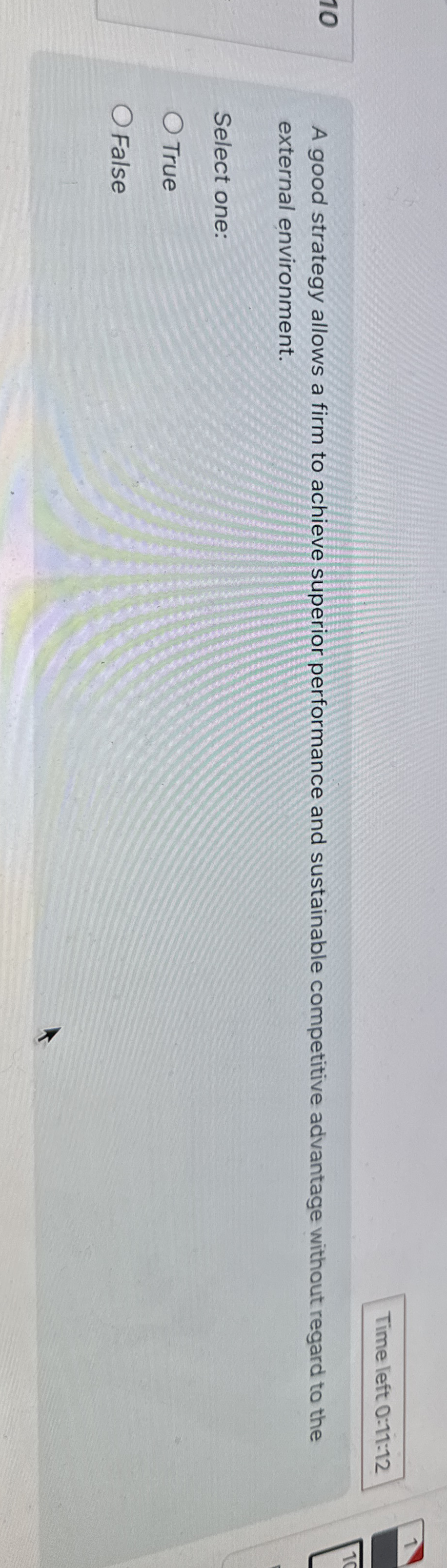 Time left 0 : 1 1 : 1 2 1 0 A good strategy