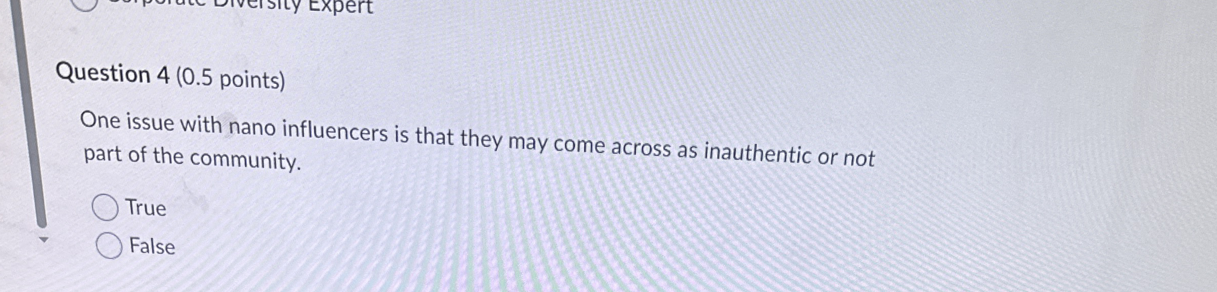 Question 4 ( 0 . 5 points ) One issue with nano