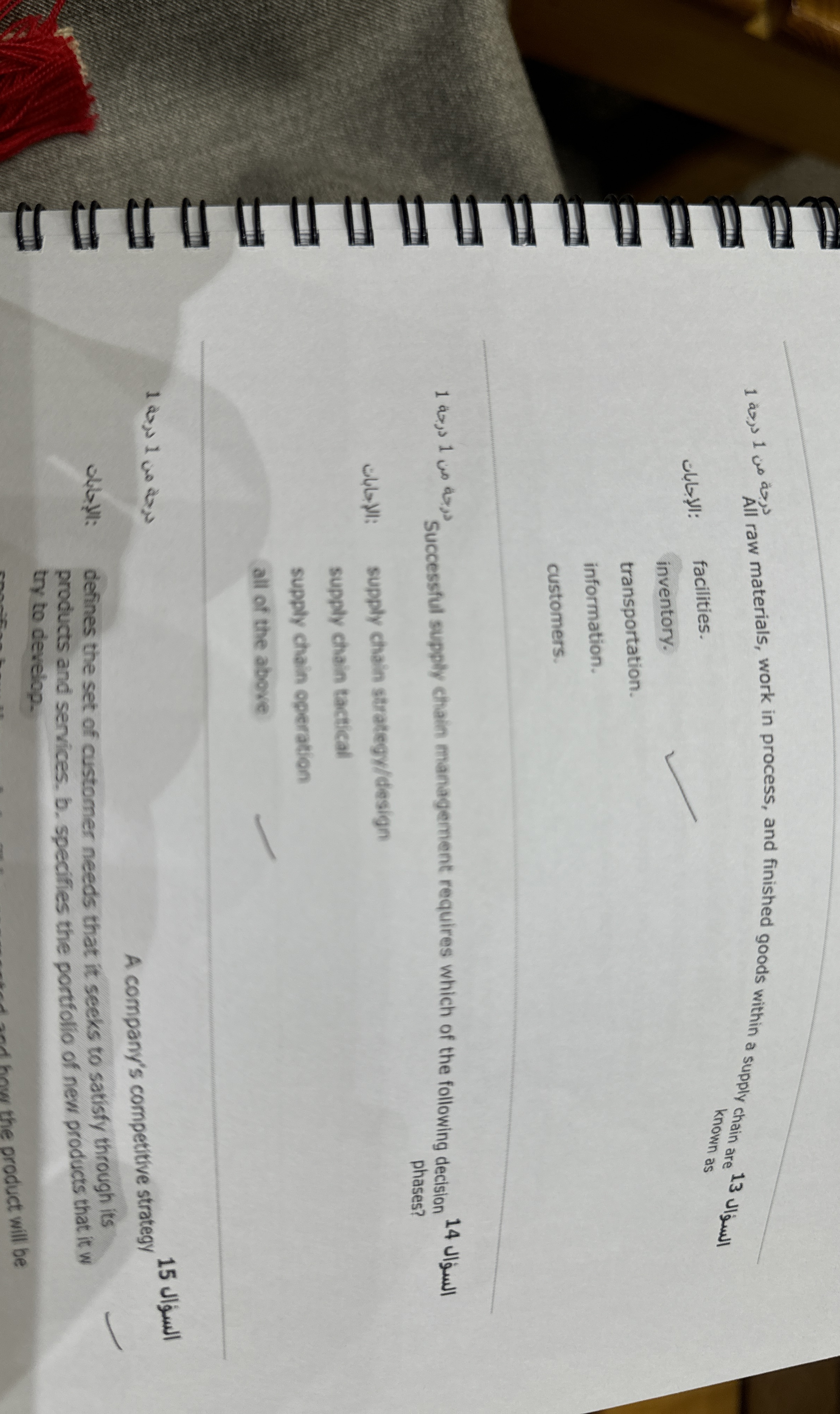 All raw materials, work in process, and finished