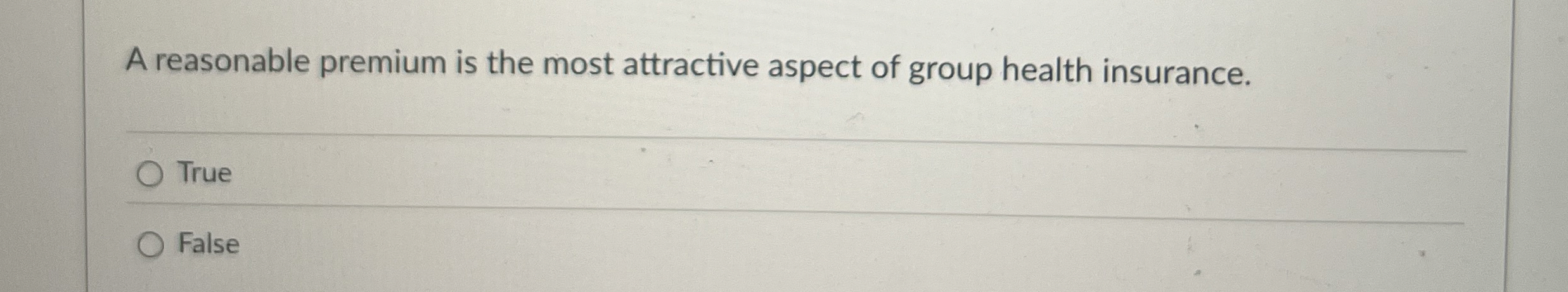 A reasonable premium is the most attractive