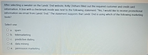 After selecting a sweater on the Lands' End