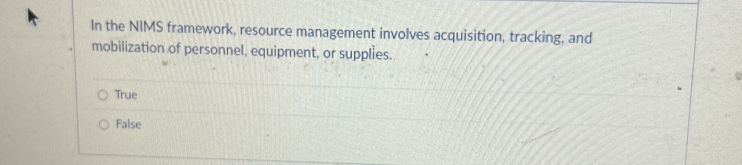 In the NIMS framework, resource management