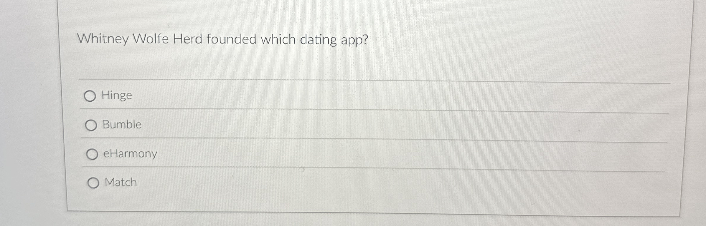 Whitney Wolfe Herd founded which dating app?