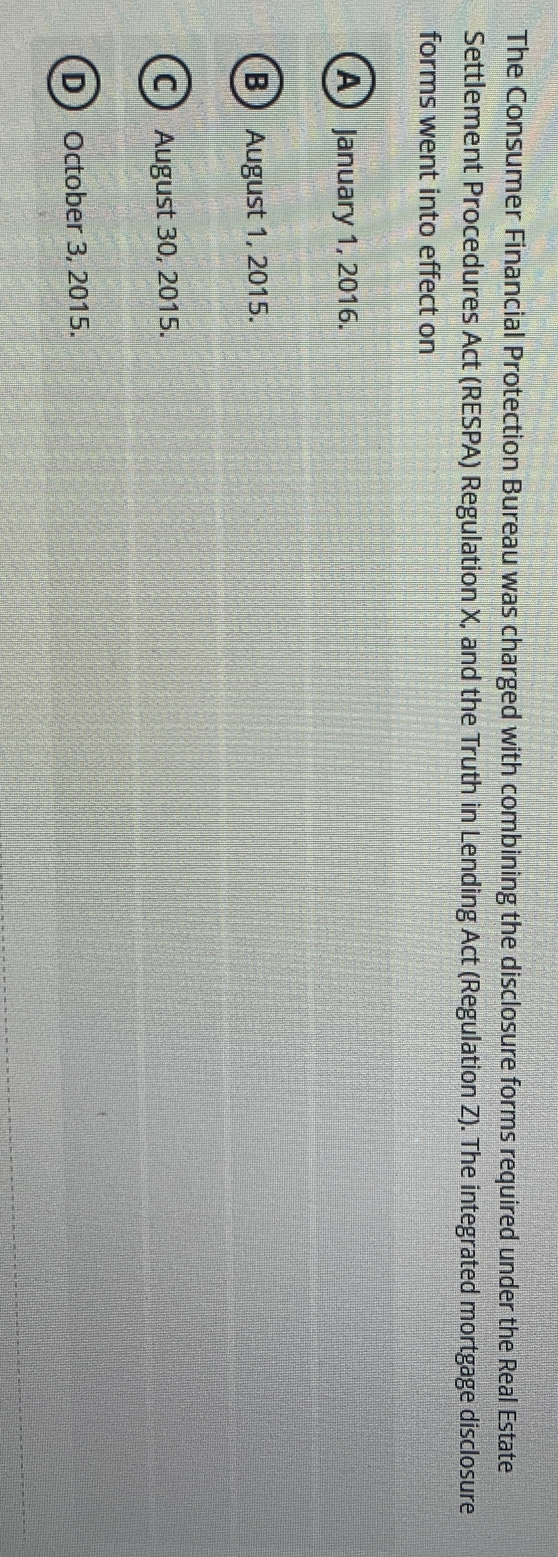 The Consumer Financial Protection Bureau was