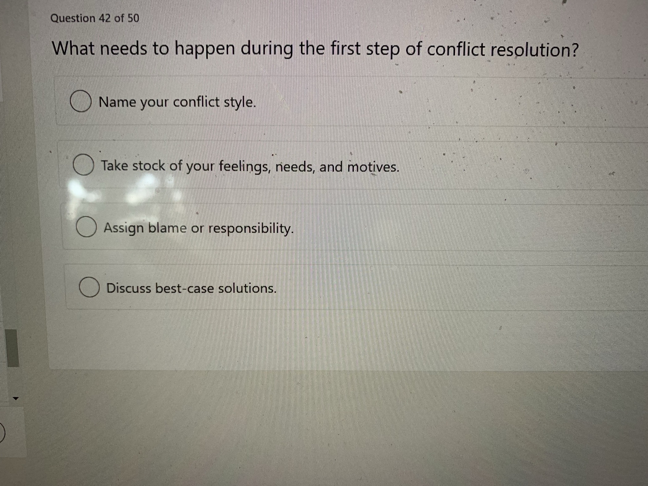 Question 4 2 of 5 0 What needs to happen during