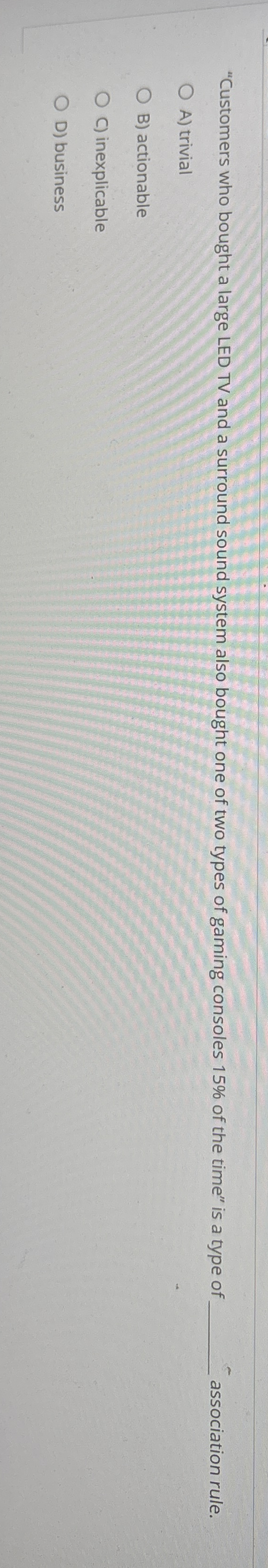 "Customers who bought a large LED TV and a