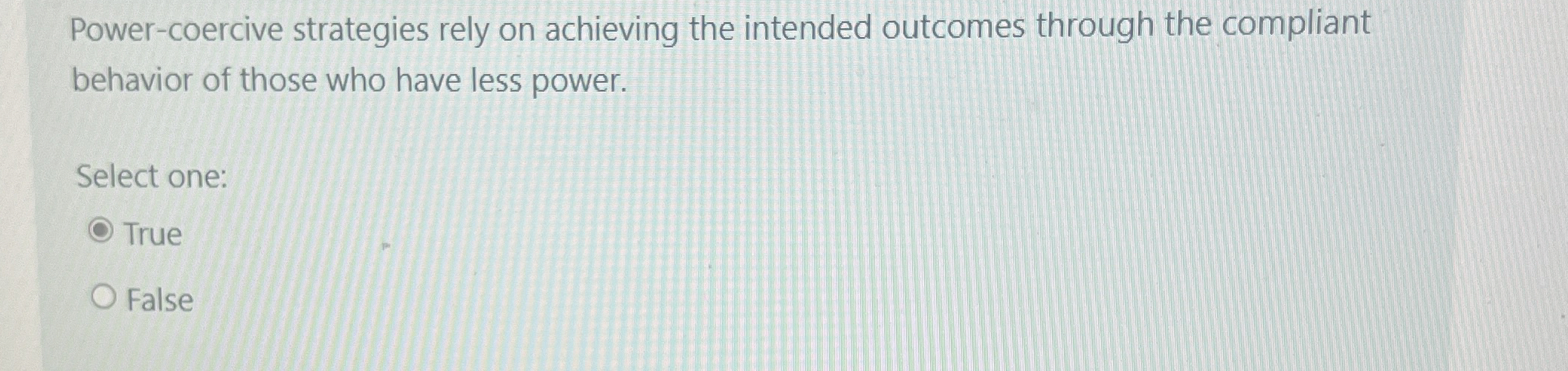Power - coercive strategies rely on achieving the
