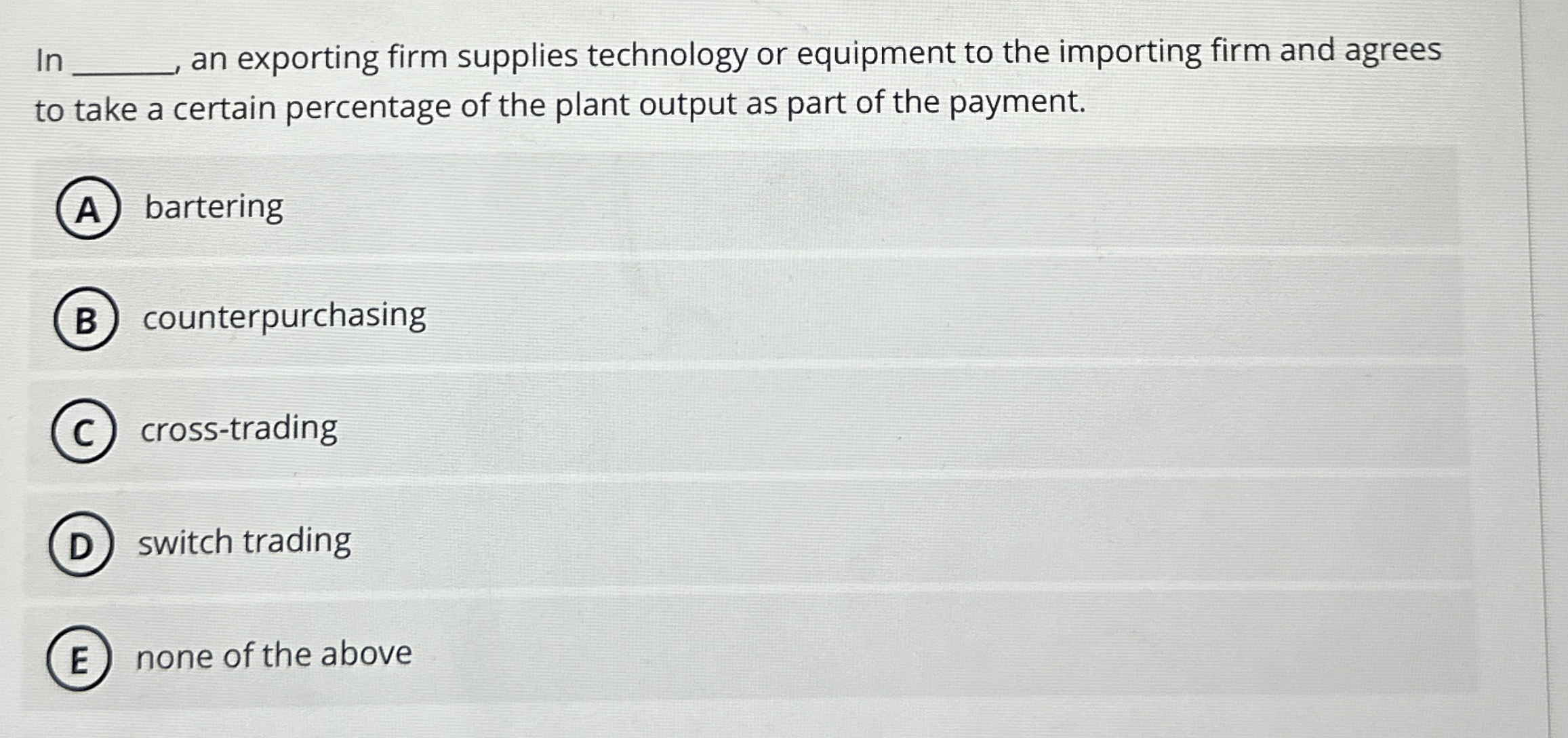 In q , an exporting firm supplies technology or