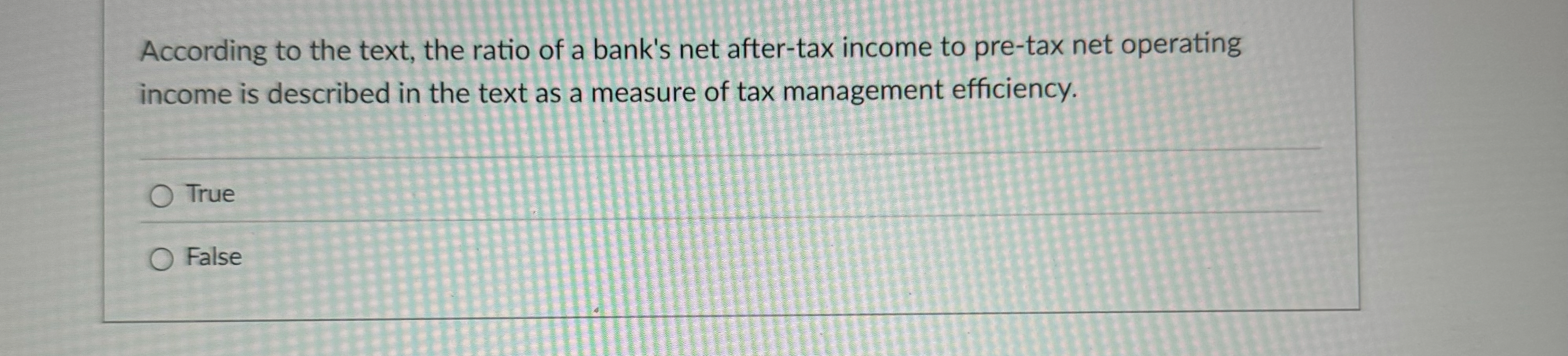 According to the text, the ratio of a bank's net