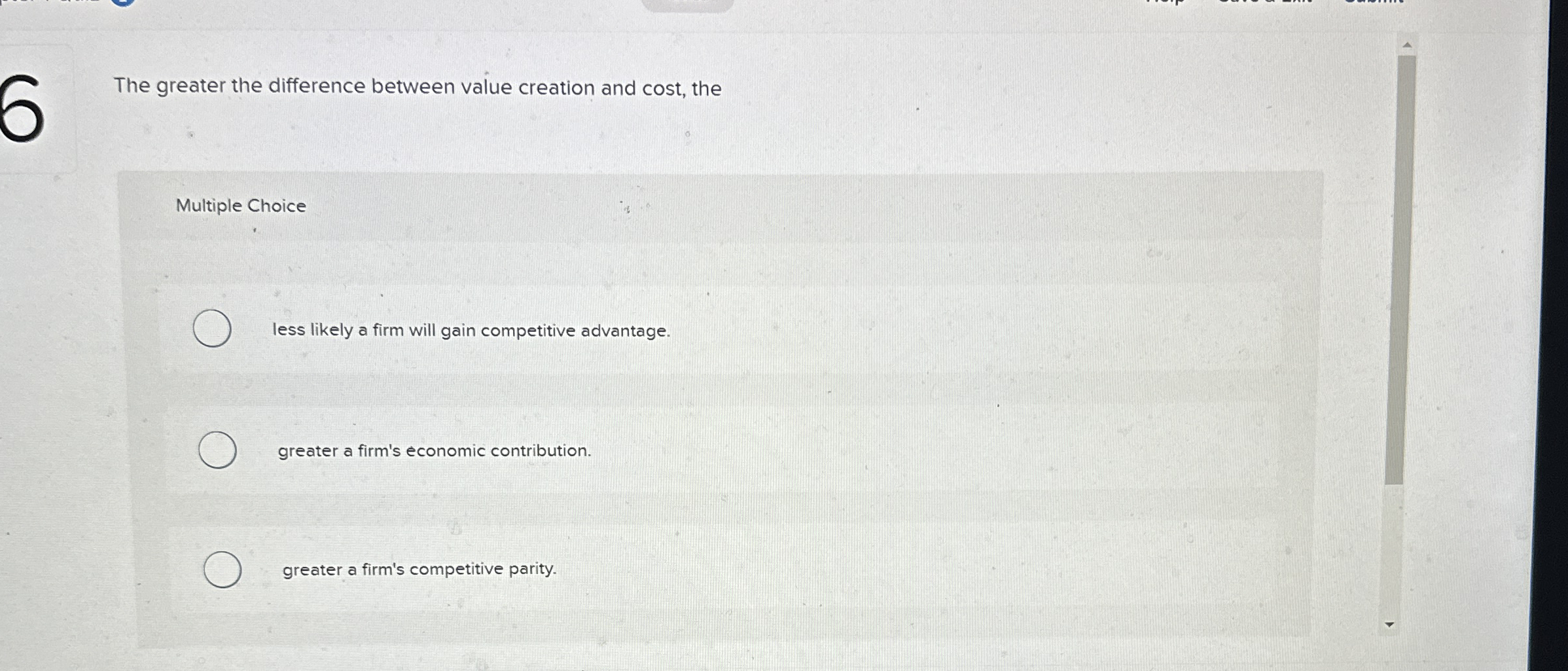 The greater the difference between value creation