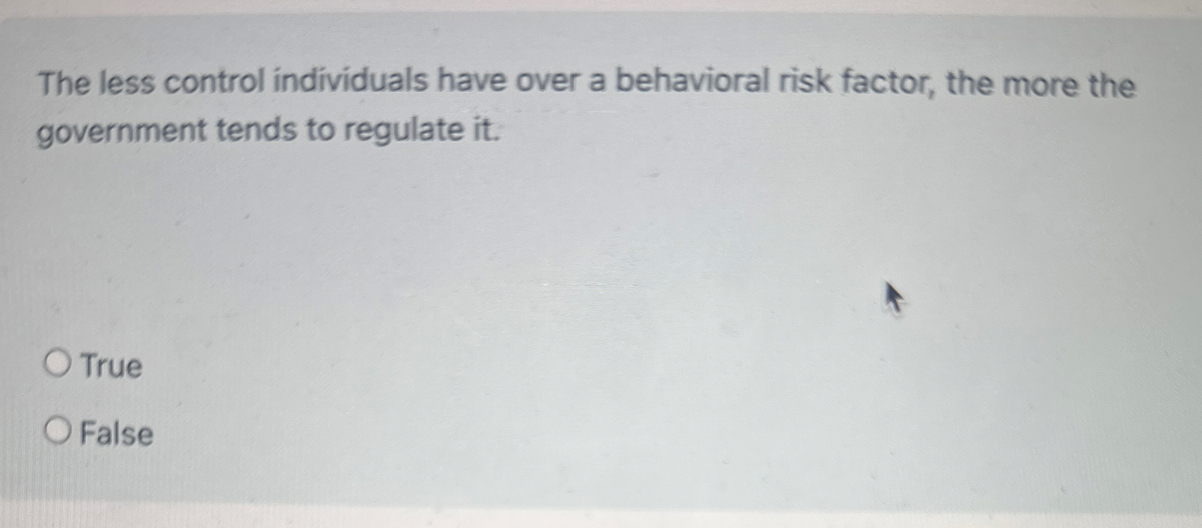 The less control individuals have over a