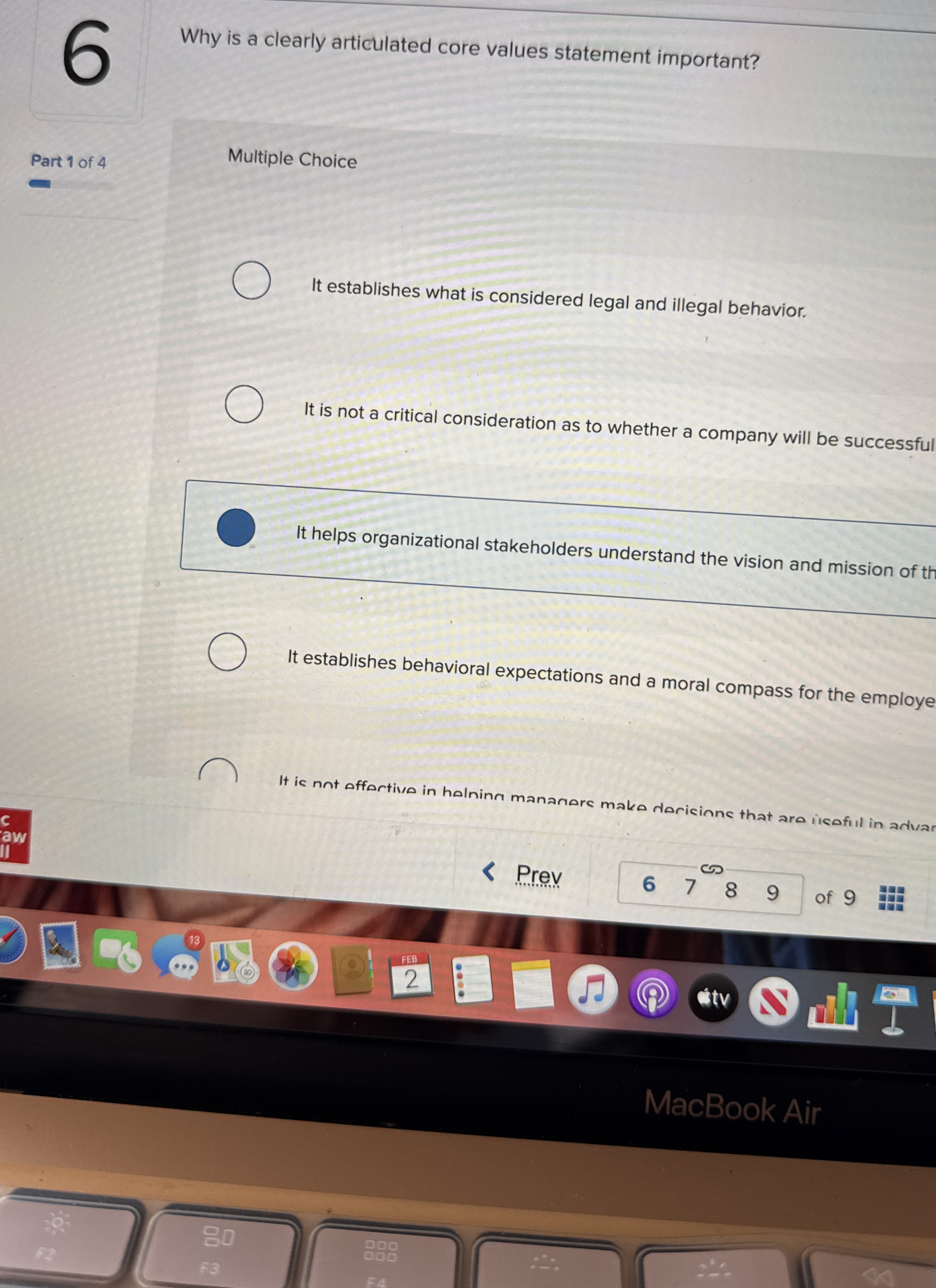 Why is a clearly articulated core values