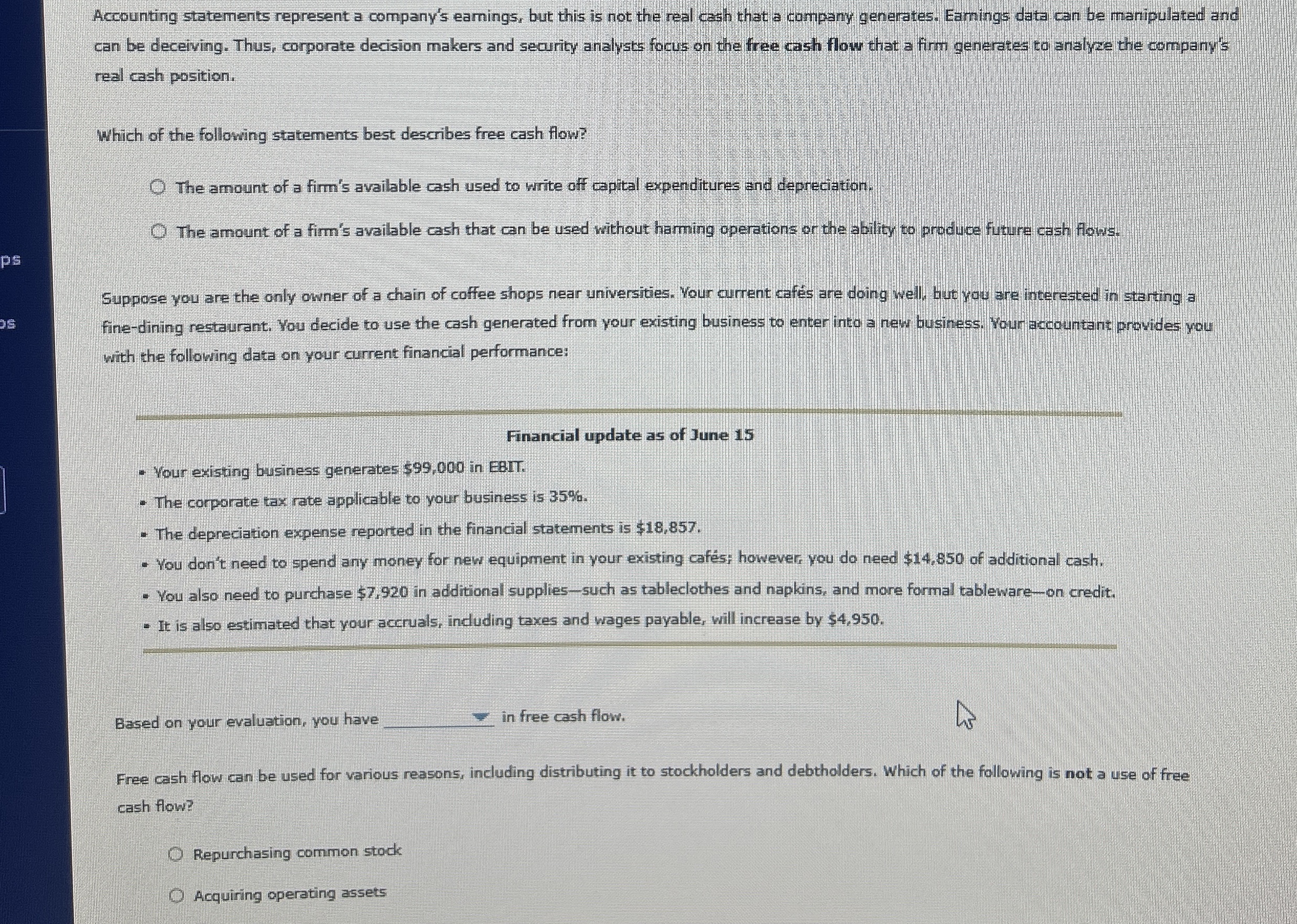 Accounting statements represent a company's