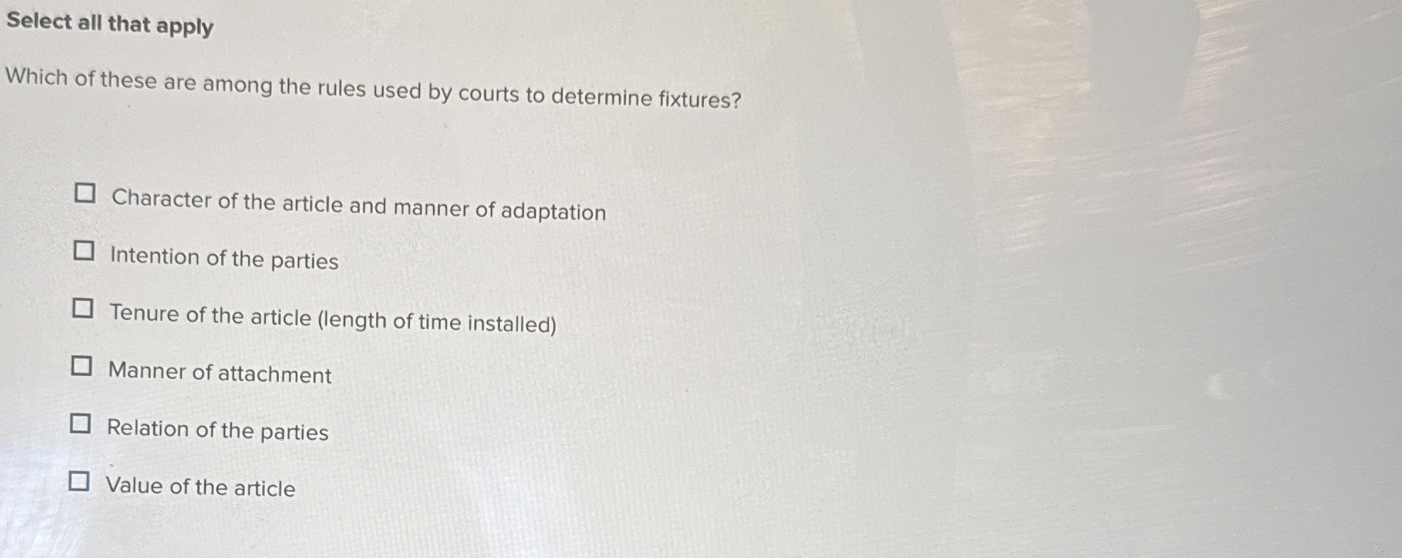 Select all that apply Which of these are among