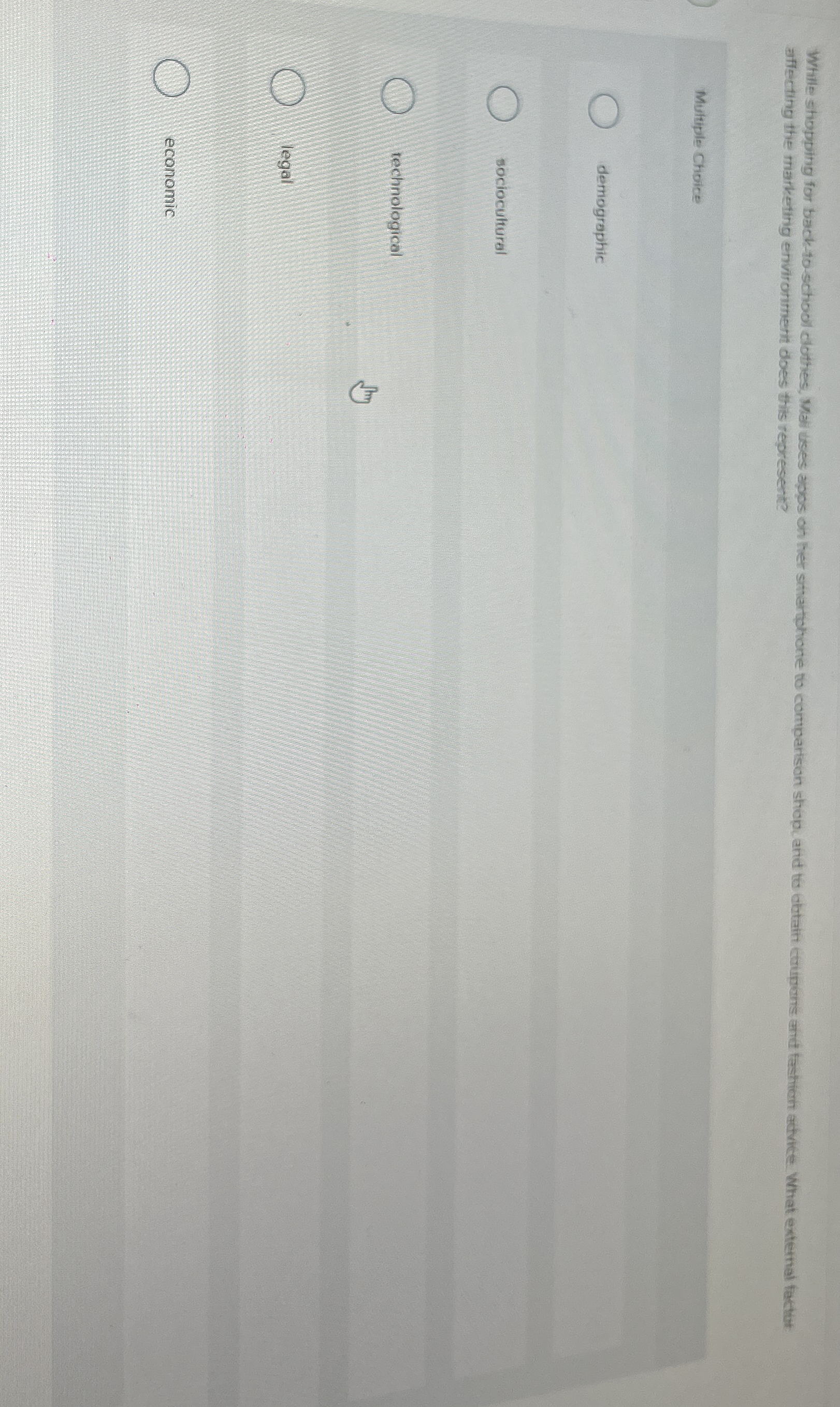 While shopping for back - to - school clothes,