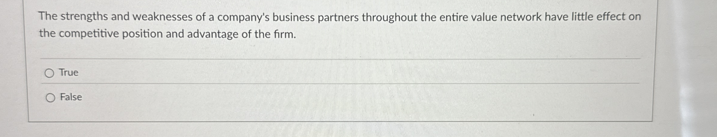 The strengths and weaknesses of a company's