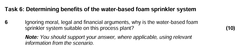 Task 6 : Determining benefits of the water -