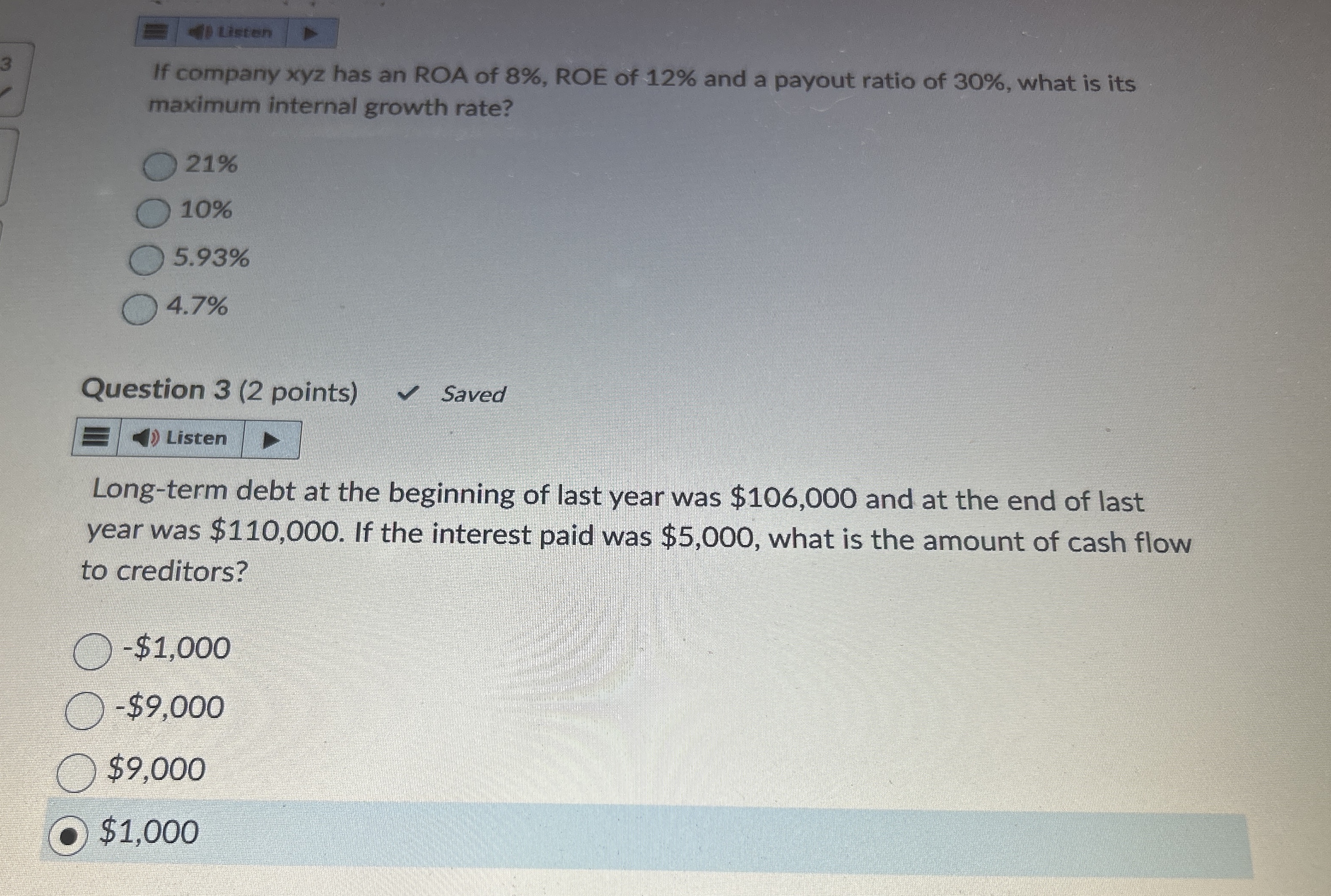 If company x y z has an ROA of 8 % , ROE of 1 2 %