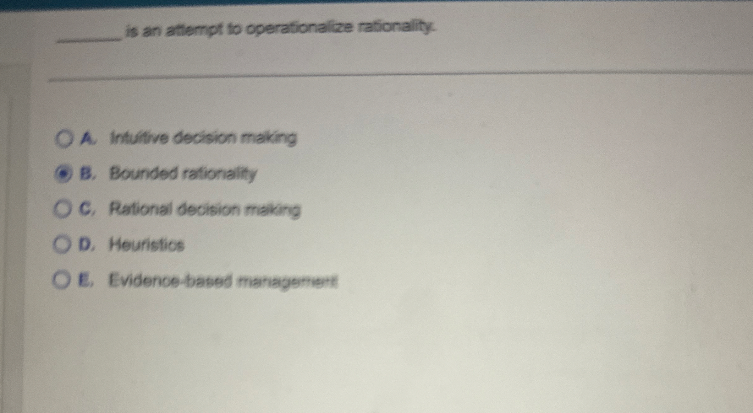 q , is an attempt to operationalize rationality.