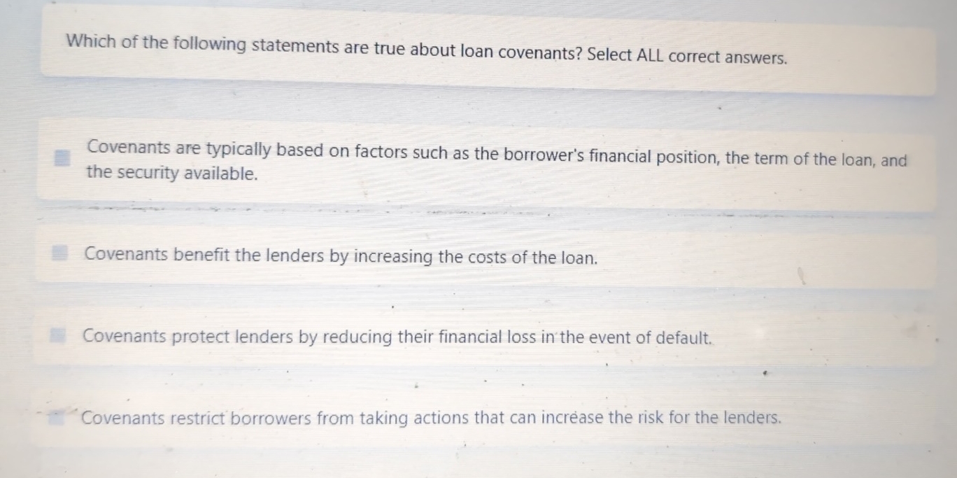 Which of the following statements are true about